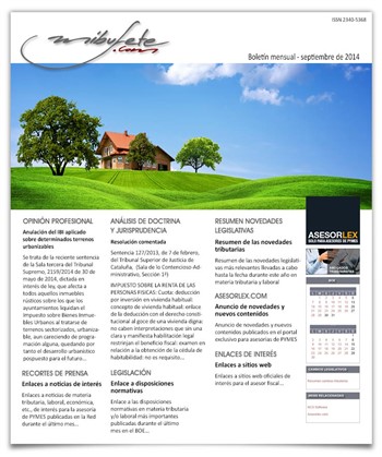 Boletín mensual septiembre 2014