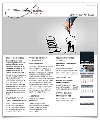 Boletín mensual abril 2015