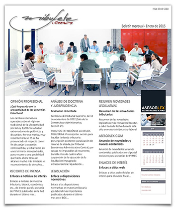 Boletín mensual enero 2015